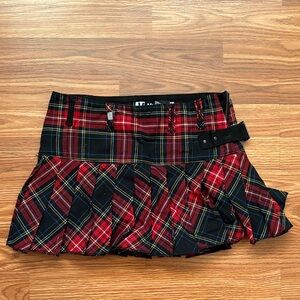 Very Plaid Red and Black Women's mini  Skirt